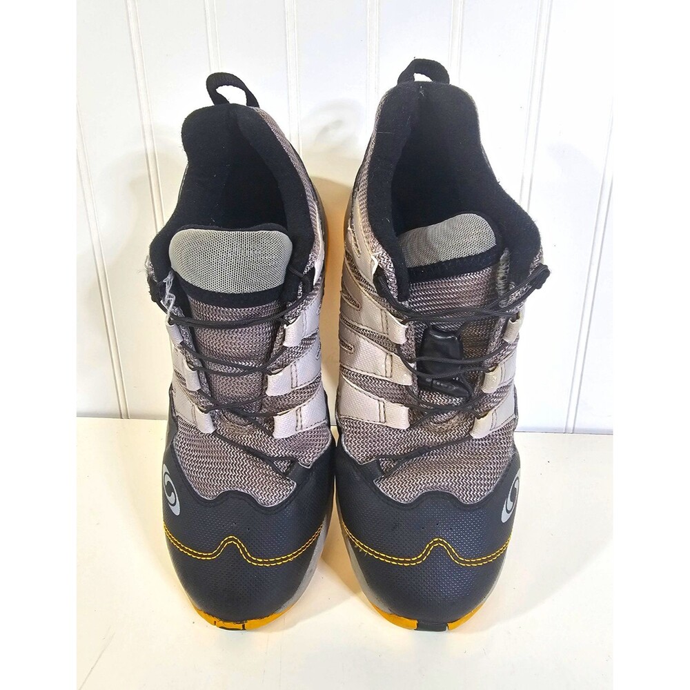 Salomon Trail Hiking Shoes Gray Black Yellow Women's US 6 Medium